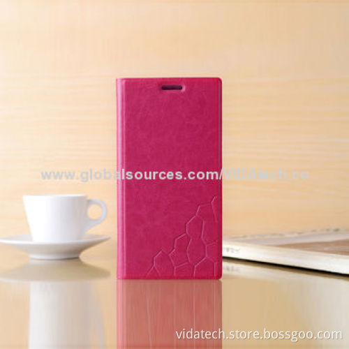 Super-thin leather case with holder PU and TPU, for Blackberry Z3
